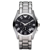  Shop Authentic Emporio Armani Valente Chronograph Black Dial Silver Stainless Steel Watch For Men - AR0673 - Luxxuri