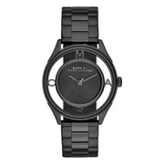  Shop Authentic Marc Jacobs Tether Transparent Black Dial Black Steel Strap Watch for Women - MBM3415 - Luxxuri