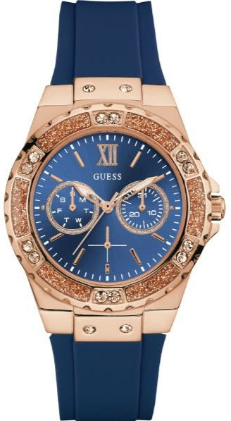  Shop Authentic Guess Limelight Blue Dial Blue Silicone Strap Watch For Women - W1053L1 - Luxxuri