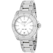  Shop Authentic Gucci Dive Quartz White Dial Stainless Steel Unisex Watch - YA136402 - Luxxuri