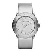  Shop Authentic Marc Jacobs Amy Silver Dial Silver Leather Strap Watch for Women - MBM8626 - Luxxuri