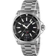  Shop Authentic Gucci Dive Quartz Black Dial Silver Steel Strap Watch For Men - YA136301 - Luxxuri