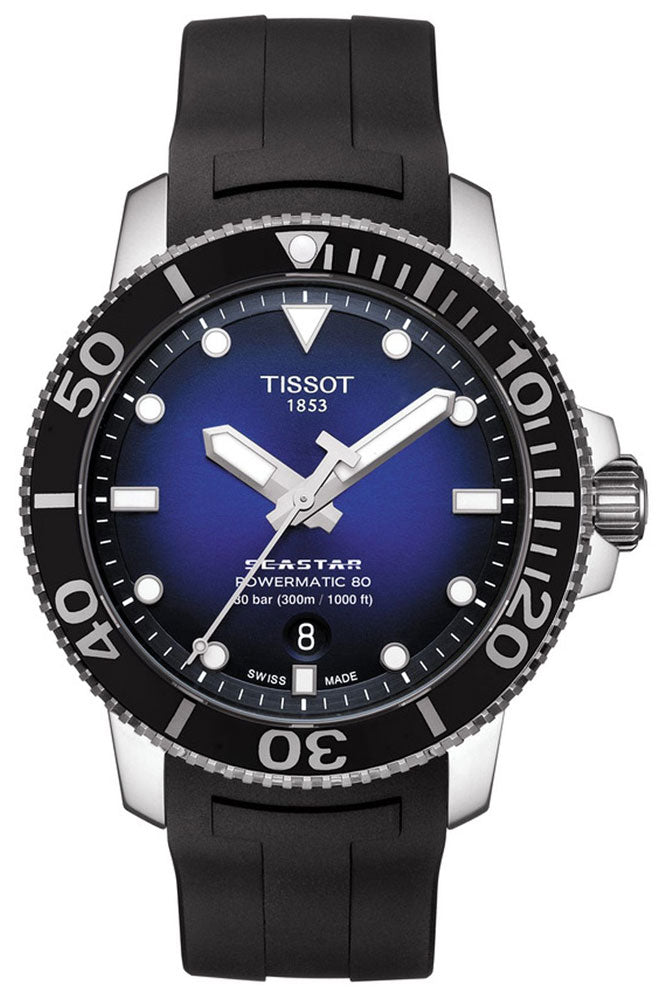  Shop Authentic Tissot Seastar 1000 Powermatic 80 Blue Dial Black Rubber Strap Watch For Men - T120.407.17.041.00 - Luxxuri