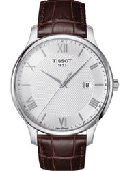  Shop Authentic Tissot T Classic Tradition Silver Dial Brown Leather Strap Watch For Men - T063.610.16.038.00 - Luxxuri