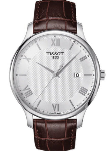  Shop Authentic Tissot T Classic Tradition Silver Dial Brown Leather Strap Watch For Men - T063.610.16.038.00 - Luxxuri