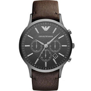 Shop Authentic Emporio Armani Sportivo Black Dial Brown Leather Strap Watch For Men - AR2462 - Luxxuri