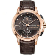  Shop Authentic Maserati Ingegno Chronograph Brown Dial Brown Leather Strap Watch For Men - R8871619001 - Luxxuri