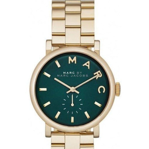  Shop Authentic Marc Jacobs Baker Green Dial Gold Steel Strap Watch for Women - MBM3245 - Luxxuri
