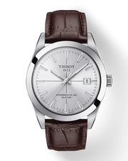  Shop Authentic Tissot Gentleman Powermatic 80 Silicium Silver Dial Brown Leather Strap Watch For Men - T127.407.16.031.01 - Luxxuri