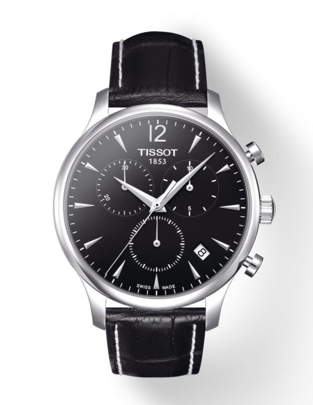  Shop Authentic Tissot T Classic Tradition Chronograph Black Dial Black Leather Strap Watch For Men - T063.617.16.057.00 - Luxxuri