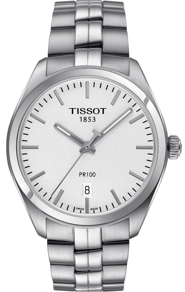  Shop Authentic Tissot PR 100 Quartz White Dial Silver Steel Strap Watch For Women - T101.410.11.031.00 - Luxxuri
