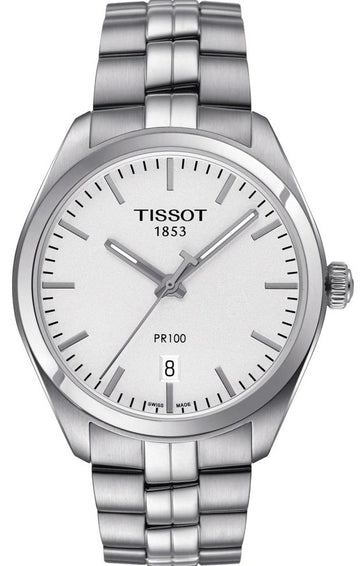  Shop Authentic Tissot PR 100 Quartz White Dial Silver Steel Strap Watch For Women - T101.410.11.031.00 - Luxxuri