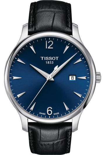  Shop Authentic Tissot T Classic Tradition Blue Dial Black Leather Strap Watch For Men - T063.610.16.047.00 - Luxxuri