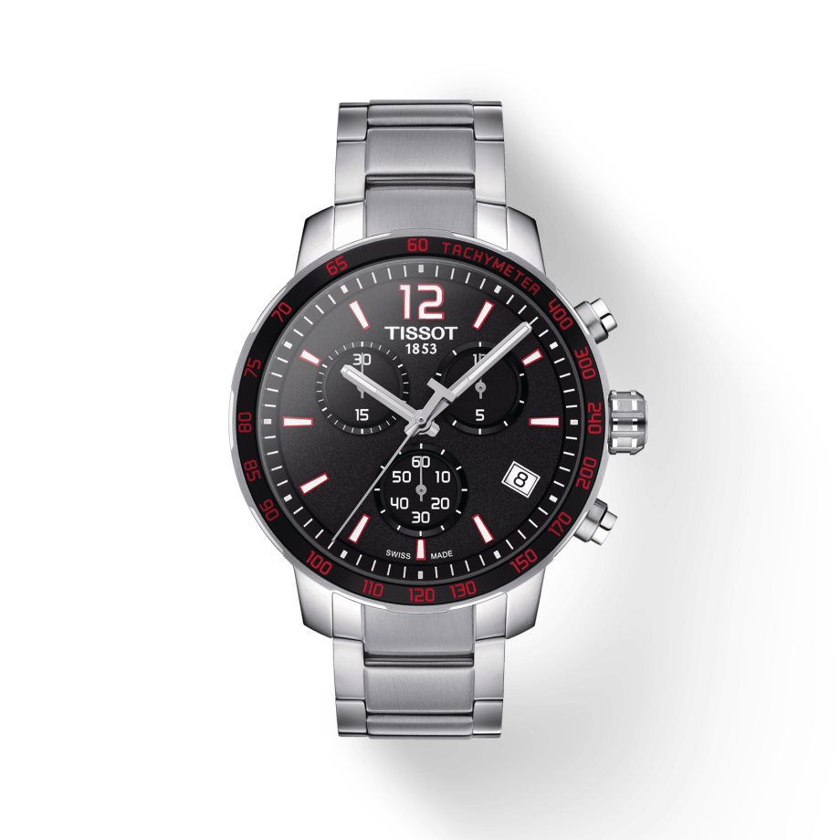  Shop Authentic Tissot Quickster Chronograph Quartz Watch For Men - T095.417.11.057.00 - Luxxuri
