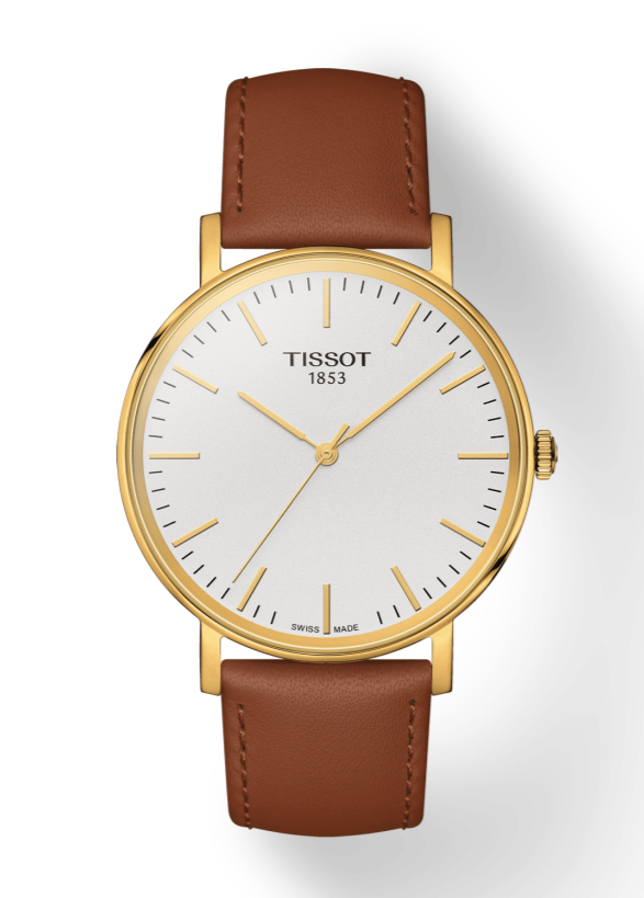 Shop Authentic Tissot T Classic Everytime White Dial Brown Leather Strap Watch For Men - T109.410.36.031.00 - Luxxuri