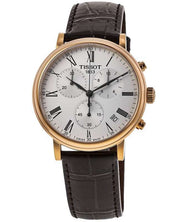  Shop Authentic Tissot Carson Premium Chronograph Silver Dial Brown Leather Strap Watch For Men - T122.417.36.033.00 - Luxxuri