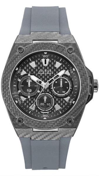  Shop Authentic Guess Legacy Grey Dial Grey Silicone Strap Watch For Men - W1048G1 - Luxxuri