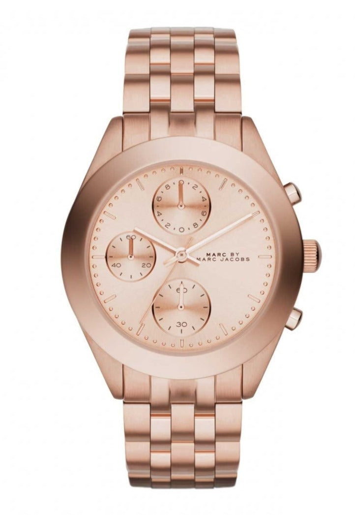  Shop Authentic Marc Jacobs Peeker Chronograph Rose Gold Dial Rose Gold Steel Strap Watch for Women - MBM3394 - Luxxuri