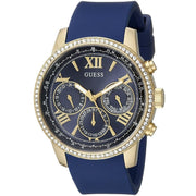  Shop Authentic Guess Sunrise Blue Dial with Diamonds Blue Rubber Strap Watch For Women - W0616L2 - Luxxuri