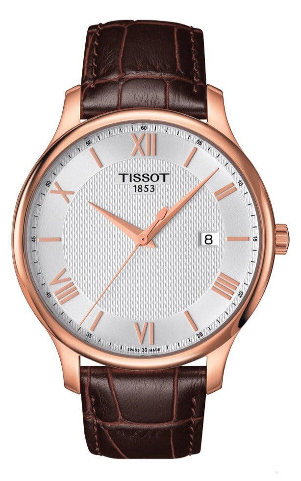  Shop Authentic Tissot T Classic Tradition Silver Dial Brown Leather Strap Watch For Men - T063.610.36.038.00 - Luxxuri