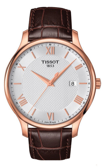  Shop Authentic Tissot T Classic Tradition Silver Dial Brown Leather Strap Watch For Men - T063.610.36.038.00 - Luxxuri