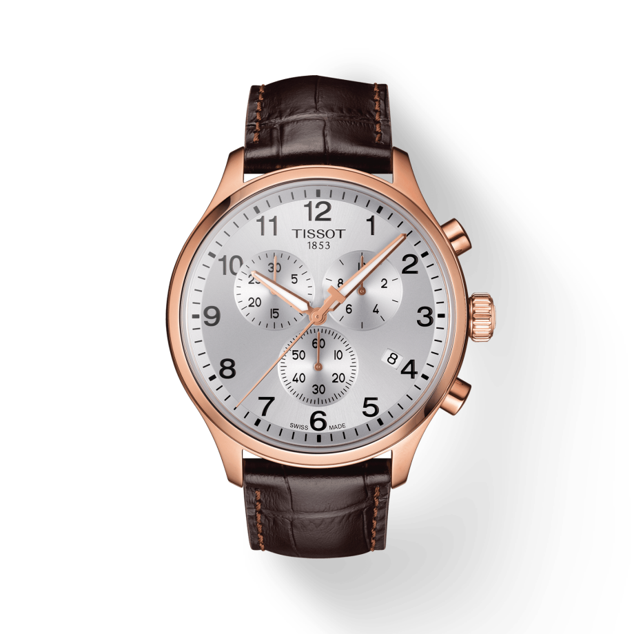  Shop Authentic Tissot Chrono XL Classic Silver Dial Brown Leather Strap Watch For Men - T116.617.36.037.00 - Luxxuri