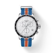  Shop Authentic Tissot Quickster Chronograph NBA New York Kicks White Dial Multicolored Nato Strap Watch For Men - T095.417.17.037.06 - Luxxuri