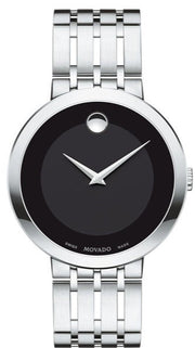  Shop Authentic Movado Esperanza 39mm Black Dial Silver Steel Strap Watch For Men - 0607057 - Luxxuri
