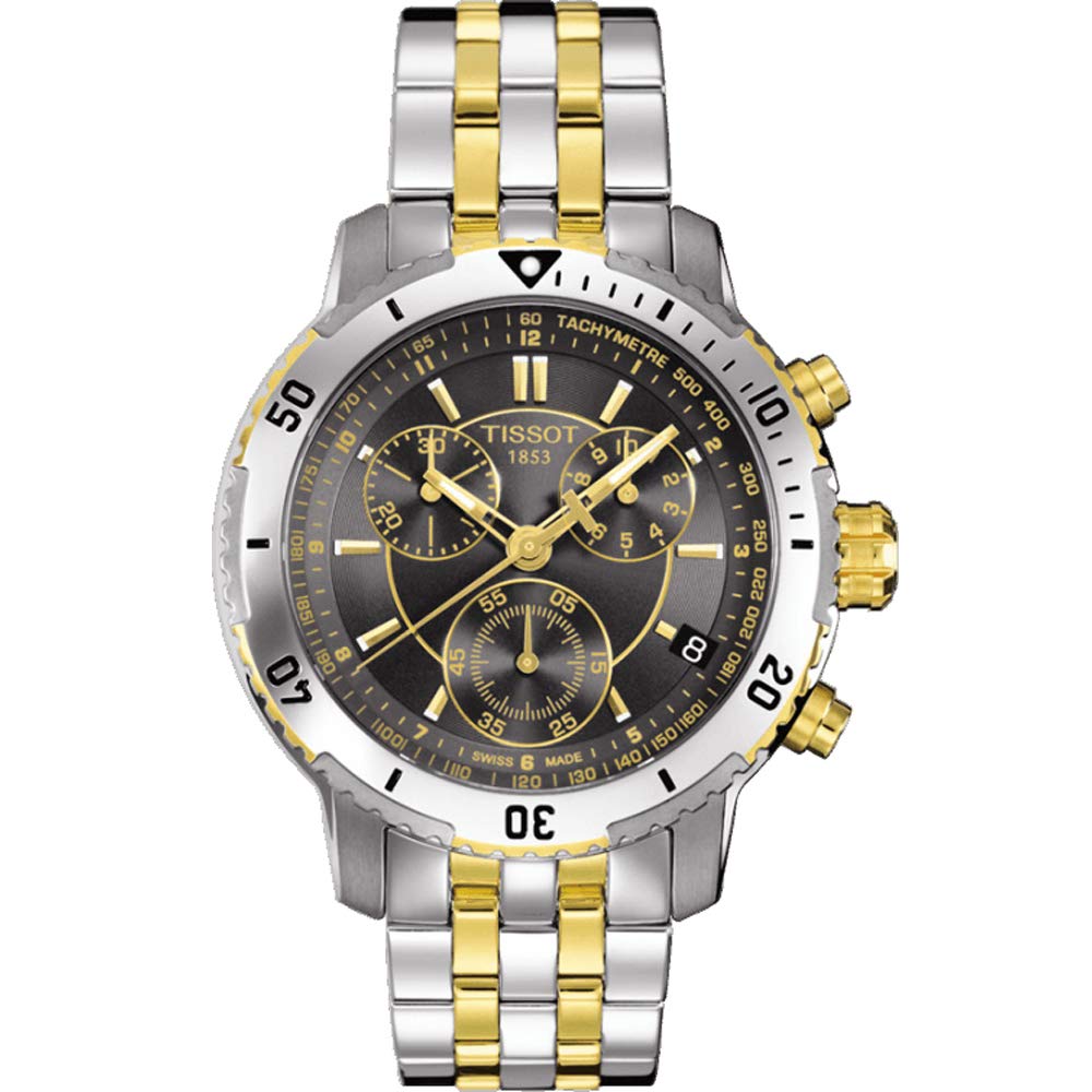  Shop Authentic Tissot T Sport PRS 200 Chronograph Black Dial Two Tone Steel Strap Watch For Men - T067.417.22.051.00 - Luxxuri