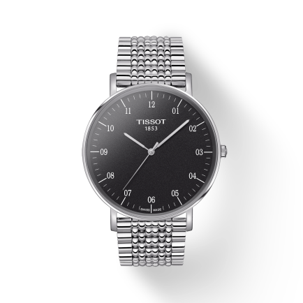  Shop Authentic Tissot Everytime Large Black Dial Silver Mesh Bracelet Watch For Men - T109.610.11.077.00 - Luxxuri