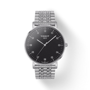  Shop Authentic Tissot Everytime Large Black Dial Silver Mesh Bracelet Watch For Men - T109.610.11.077.00 - Luxxuri
