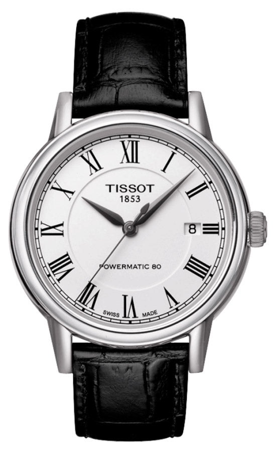  Shop Authentic Tissot Carson Powermatic 80 White Dial Black Leather Strap Watch For Men - T085.407.16.013.00 - Luxxuri