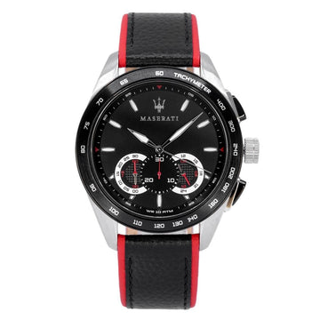  Shop Authentic Maserati Traguardo Black Dial Black Leather Strap Watch For Men - R8871612028 - Luxxuri