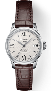  Shop Authentic Tissot Le Locle Automatic Lady Silver Dial Brown Leather Strap Watch For Women - T41.1.113.77 - Luxxuri