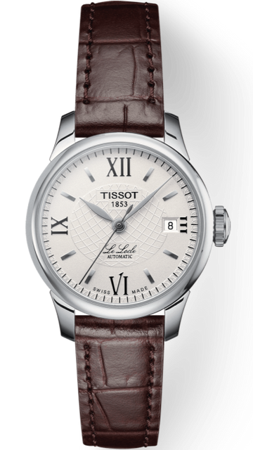  Shop Authentic Tissot Le Locle Automatic Lady Silver Dial Brown Leather Strap Watch For Women - T41.1.113.77 - Luxxuri