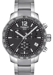  Shop Authentic Tissot Quickster Chronograph Black Dial Silver Steel Strap Watch For Men - T095.417.11.067.00 - Luxxuri