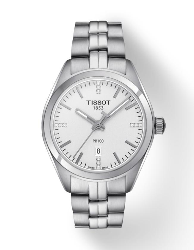  Shop Authentic Tissot T Classic PR 100 Lady Silver Dial Watch For Women - T101.210.11.036.00 - Luxxuri