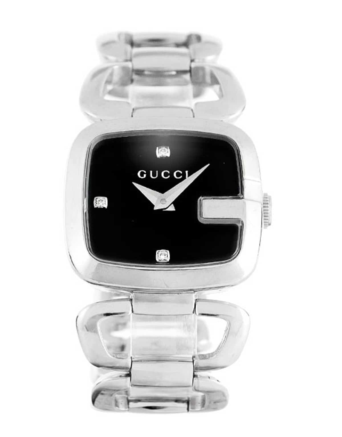  Shop Authentic Gucci G Diamonds Black Dial Silver Steel Strap Watch For Women - YA125509 - Luxxuri