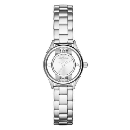  Shop Authentic Marc Jacobs Tether Transparent Silver Dial Silver Steel Strap Watch for Women - MBM3416 - Luxxuri