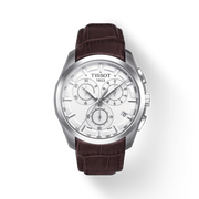  Shop Authentic Tissot Couturier Chronograph White Dial Brown Leather Strap Watch For Men - T035.617.16.031.00 - Luxxuri