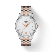  Shop Authentic Tissot T Classic Tradition Lady White Dial Two Tone Steel Strap Watch For Women - T063.210.22.037.01 - Luxxuri