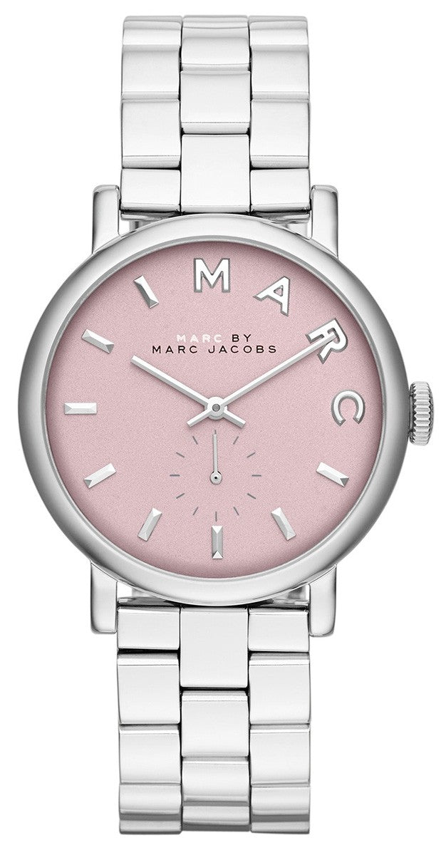  Shop Authentic Marc Jacobs Baker Pink Dial Silver Steel Strap Watch for Women - MBM3280 - Luxxuri