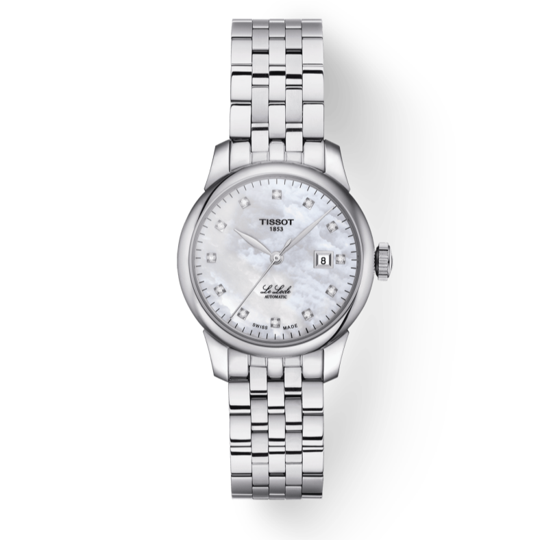  Shop Authentic Tissot Le Locle Automatic Diamonds Mother of Pearl Dial Silver Steel Strap Watch For Women - T006.207.11.116.00 - Luxxuri