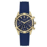  Shop Authentic Guess Catalina Blue Gold Tone Blue Silicone Strap Watch For Women - W0562L2 - Luxxuri