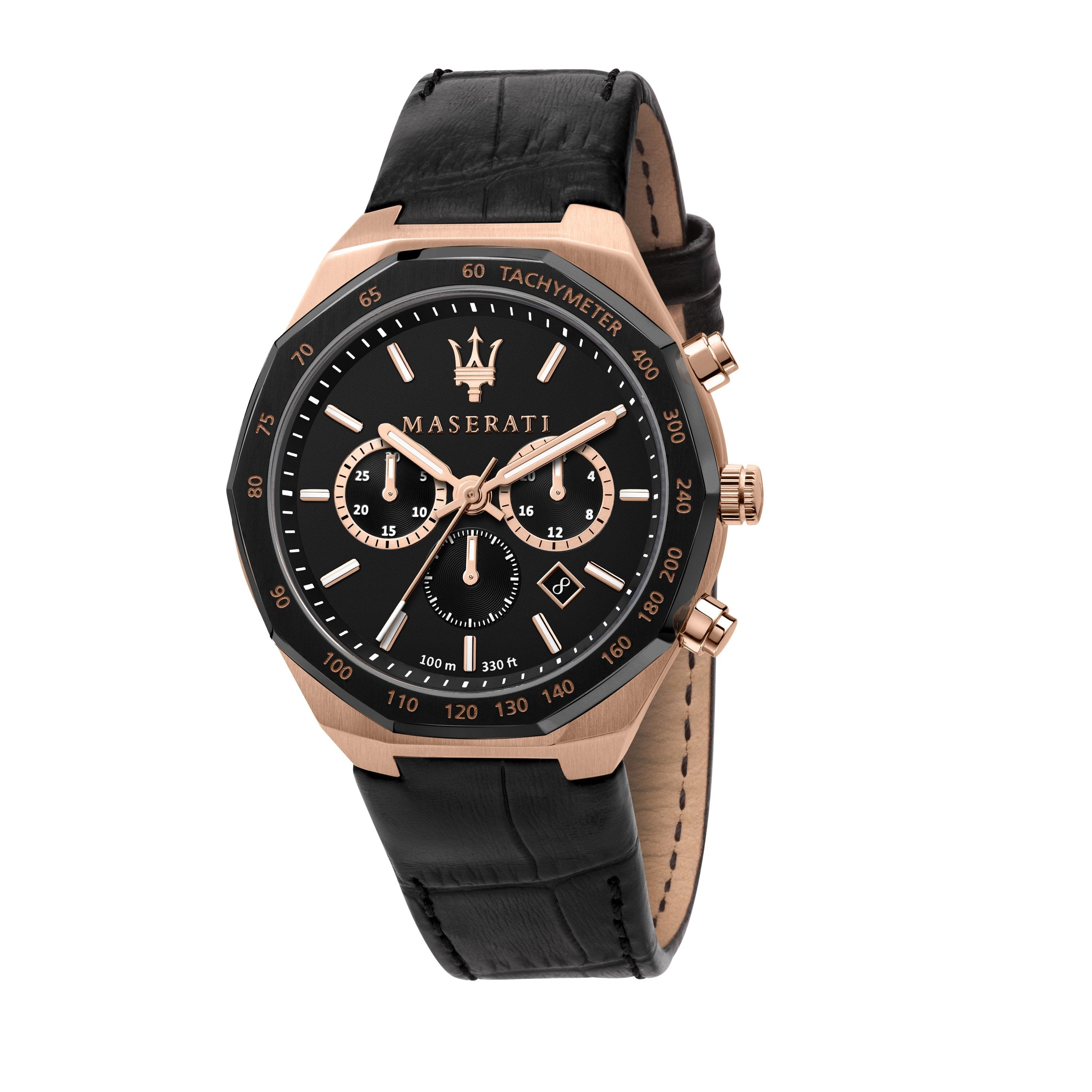  Shop Authentic Maserati Stile Black Matte Dial Black Leather Strap Watch For Men - R8871642001 - Luxxuri