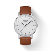  Shop Authentic Tissot T Classic Everytime Large White Dial Brown Leather Strap Watch For Men - T109.610.16.037.00 - Luxxuri