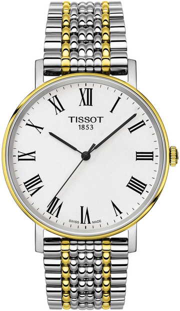  Shop Authentic Tissot Everytime Medium White Dial Two Tone Mesh Bracelet Watch For Men - T109.410.22.033.00 - Luxxuri