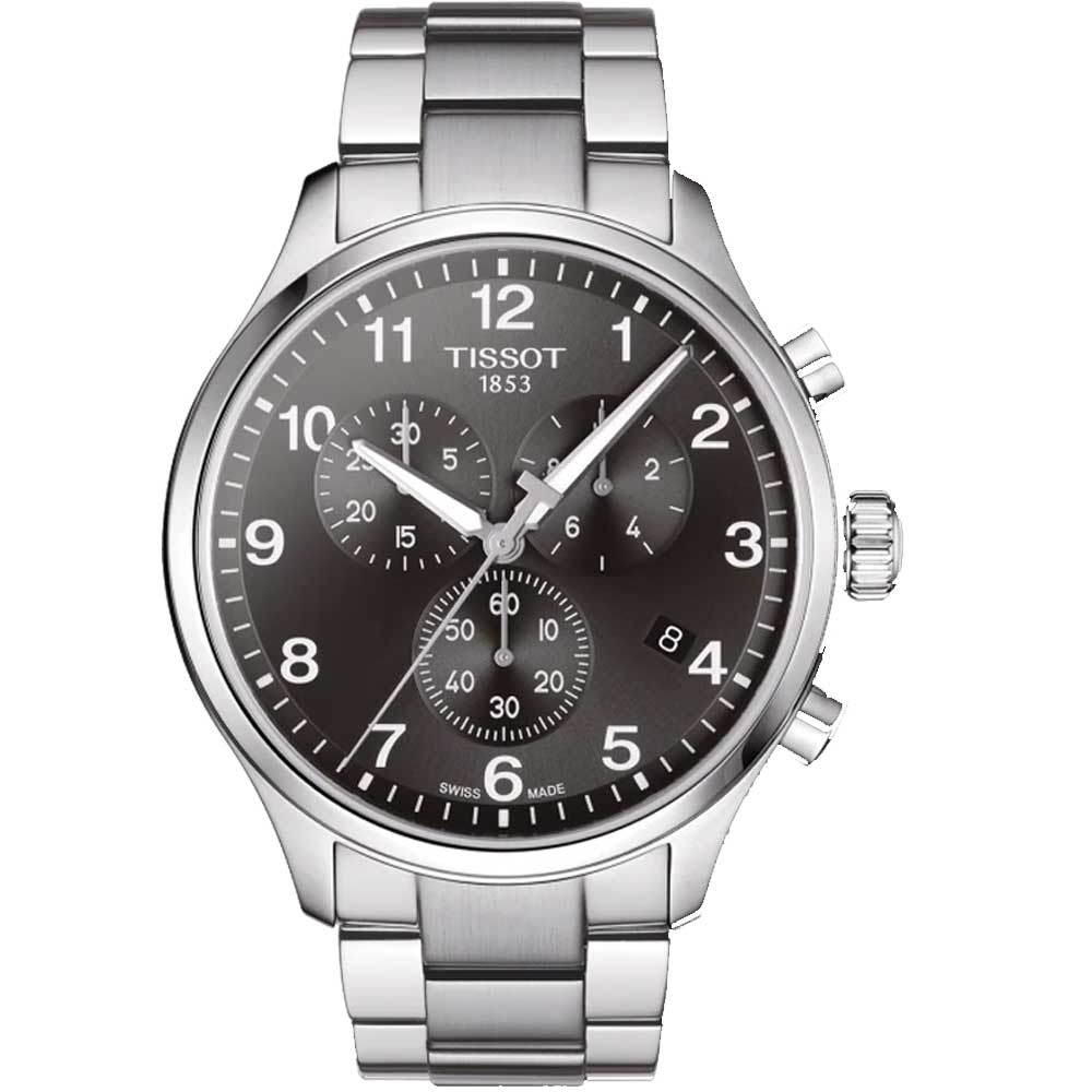  Shop Authentic Tissot T Classic Chrono XL Black Dial Silver Steel Strap Watch For Men - T116.617.11.057.01 - Luxxuri