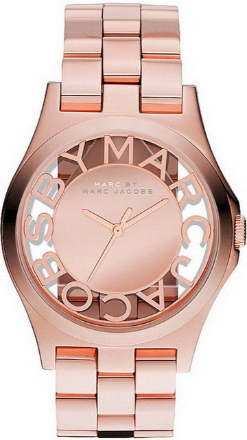  Shop Authentic Marc Jacobs Henry Rose Gold Dial Rose Gold Steel Strap Watch for Women - MBM3207 - Luxxuri