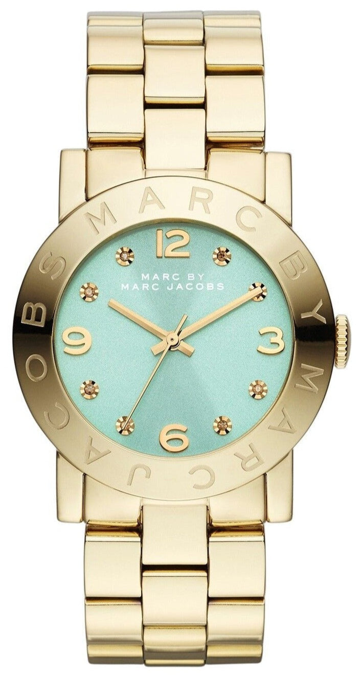  Shop Authentic Marc Jacobs Amy Blue Dial Gold Steel Strap Watch for Women - MBM3301 - Luxxuri